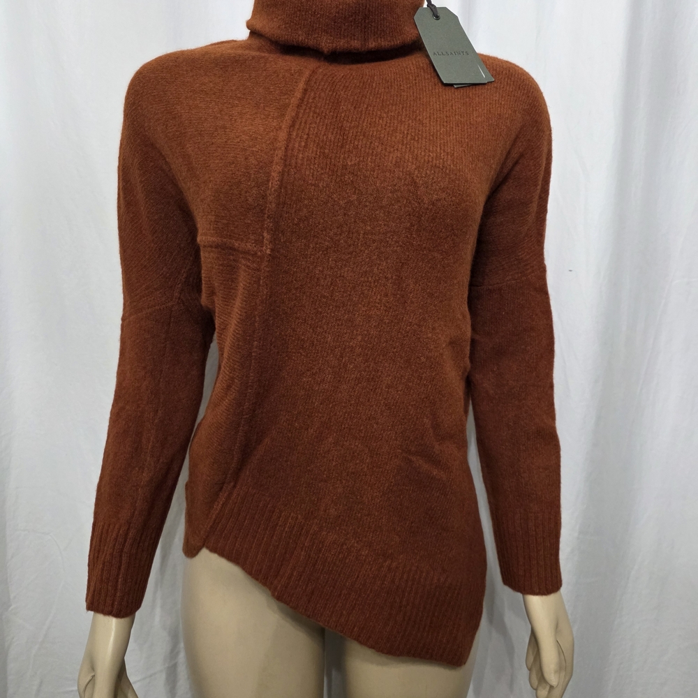 All Saints Burnt Orange Turtleneck Sweater